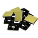 Rekcharge 10-pack adhesive cable tie mounts angled view with black tops and peel-off adhesive pads