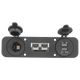 Rekcharge 12V flush mount panel front view with an Anderson plug, twin USB ports and a cigarette lighter socket.