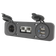 Rekcharge 12V three way flush mount panel angled front view with the socket covers open.