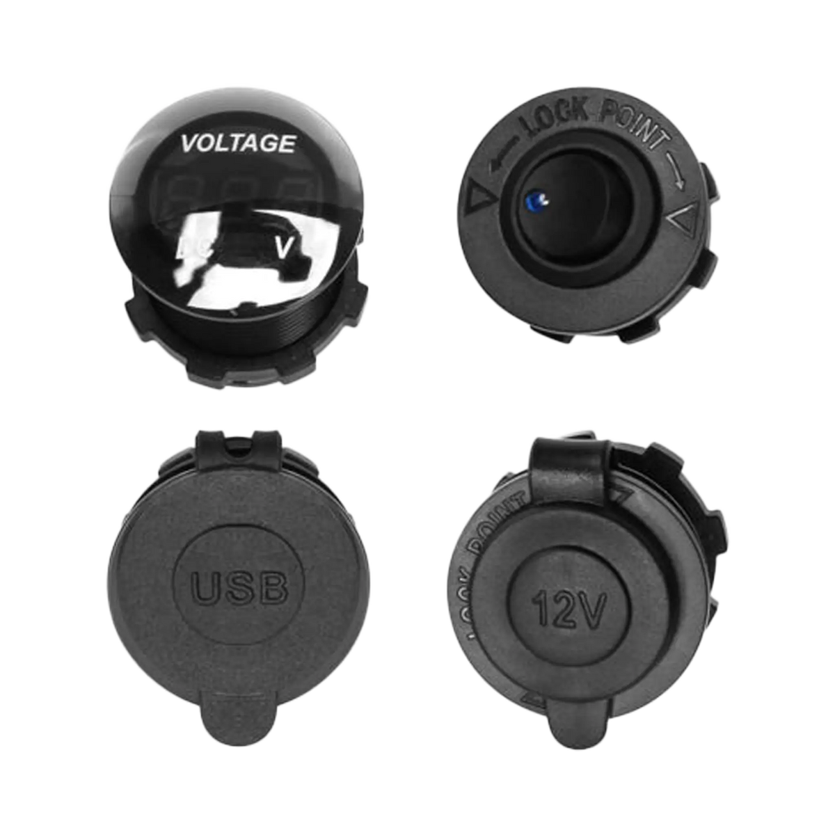 rekcharge-12v-4-way-flush-mount-panel-w-toggle-switch-twin-usbs-cigarette-lighter-socket-voltmeter-individuals