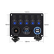 rekcharge-12v-flush-mount-multi-panel-w-5-toggle-switches-twin-usbs-cigarette-lighter-socket-voltmeter-illustrations