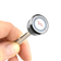 Rekcharge 12V LED touch dimmer switch held in a hand with its 19mm face diameter marked.