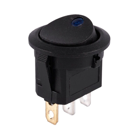 Rekcharge 12V Round Toggle Switch with Blue LED