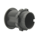 Rekcharge 12V round toggle switch rear view showing the cylindrical opening and threaded body.