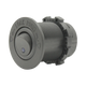 Rekcharge 12V round toggle switch front right view showing the threaded body and locking ring.