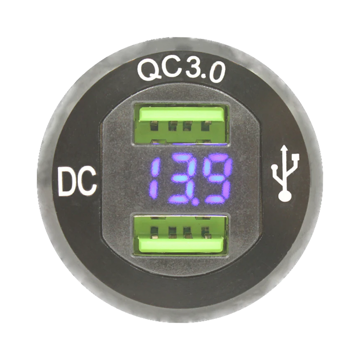 rekcharge-12v-single-twin-usb-socket-w-voltmeter-front