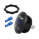 Rekcharge 12V voltmeter socket in an angled front view beside a mounting nut and two blue terminals.