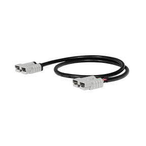 Rekcharge 1m solar cable extension lead coiled with grey 50A Anderson plugs at both ends.