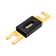 Rekcharge 250A ANL fuse in an angled view with gold fork terminals and black centre housing.