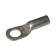 Rekcharge 25mm battery cable lug with a 10mm hole, angled to show its crimp barrel and stamped size.