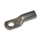Rekcharge 35mm battery cable lug with an 8mm hole, angled to show its crimp barrel and stamped size.