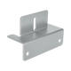 Rekcharge aluminium solar panel mounting bracket angled close up with a mounting slot and bolt holes.