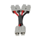 Rekcharge 50A two to one Anderson adaptor with positive and negative leads joining three grey plugs.