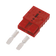 Rekcharge red 50A Anderson plug housing with two metal contacts laid out in front.