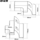 Dark technical drawing of the Rekcharge six-piece solar panel mounting kit with six bracket shapes.