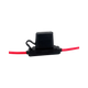 Rekcharge 60A inline maxi blade fuse holder with its black protective cap closed.