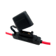 Rekcharge 60A inline maxi blade fuse holder with the cap open and no fuse in the socket.