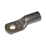 Rekcharge 70mm battery cable lug with an 8mm hole, angled to show its crimp barrel and stamped size.