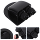 Rekcharge Black ABS Double Cable Entry Gland angled view with other images.