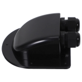 Rekcharge Black ABS Double Cable Entry Gland side view with twin cable glands.