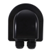 Rekcharge Black ABS Double Cable Entry Gland top view with twin cable glands.