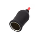 Rekcharge cigarette lighter extension lead socket in an angled close up with a metal rim.