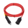 Rekcharge cigarette lighter extension lead coiled with a plug and socket at the ends.