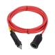 Rekcharge cigarette lighter extension lead coiled with a plug and socket at the ends.