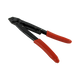 Rekcharge crimping tool for Anderson connectors and lugs in an angled view with red grips and a black frame.