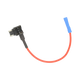 Rekcharge micro blade fuse tap holder viewed from above with its lead curved into a U shape.