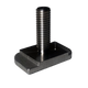 Single Rekcharge stainless steel roof rack T-bolt with thread and rectangular channel head.
