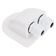 Rekcharge White ABS Double Cable Entry Gland angled front-left view with twin cable glands.