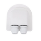 Rekcharge White ABS Double Cable Entry Gland front view with twin cable glands.