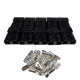 Roam Gear 10 pack of black 50A Anderson plugs in two rows with loose metal contacts in front.
