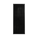 Roam Gear 100W 12V slimline black glass solar panel front view.