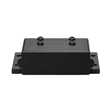 Roam Gear 12V double Anderson surface mount front view with the black dust cover fitted.