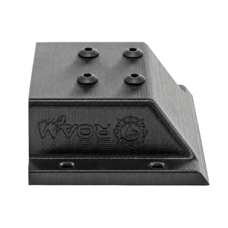 Roam Gear 12V double Anderson surface mount side view with Roam Gear branding and mounting holes.