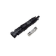 Roam Gear 15A MC4 inline fuse holder viewed from the right with its printed label and spare fuse.