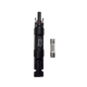 Roam Gear 15A MC4 inline fuse holder viewed from above with a spare fuse beside it.