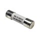 Roam Gear 15A MC4 inline replacement fuse angled view with the right metal end cap and white body.