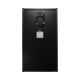 Roam Gear 160W 12V slimline black glass solar panel rear view with a junction box and coiled positive and negative leads.
