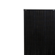 Roam Gear 160W 12V slimline black glass solar panel upper front section with the top frame rail and solar cells.