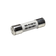 Roam Gear 20A MC4 inline replacement fuse angled view with the left metal end cap and printed rating.