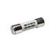 Roam Gear 20A MC4 inline replacement fuse angled view with the left metal end cap and printed rating.
