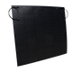 Roam Gear 250W 12V black ETFE flexible solar panel front angled view with positive and negative leads at the top.