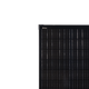 Roam Gear 250W 12V slimline black glass solar panel straight front view with black cells.