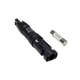 Roam Gear 25A MC4 inline fuse holder viewed from the left with a spare fuse.