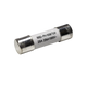 Roam Gear 25A MC4 inline replacement fuse angled view with the left metal end cap and printed rating.
