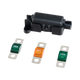 Roam Gear 2m fused lead Midi fuse holder beside 20A, 30A and 40A fuses.