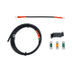 Roam Gear 2m fused lead kit components arranged in rows with a Midi fuse holder and three fuses.